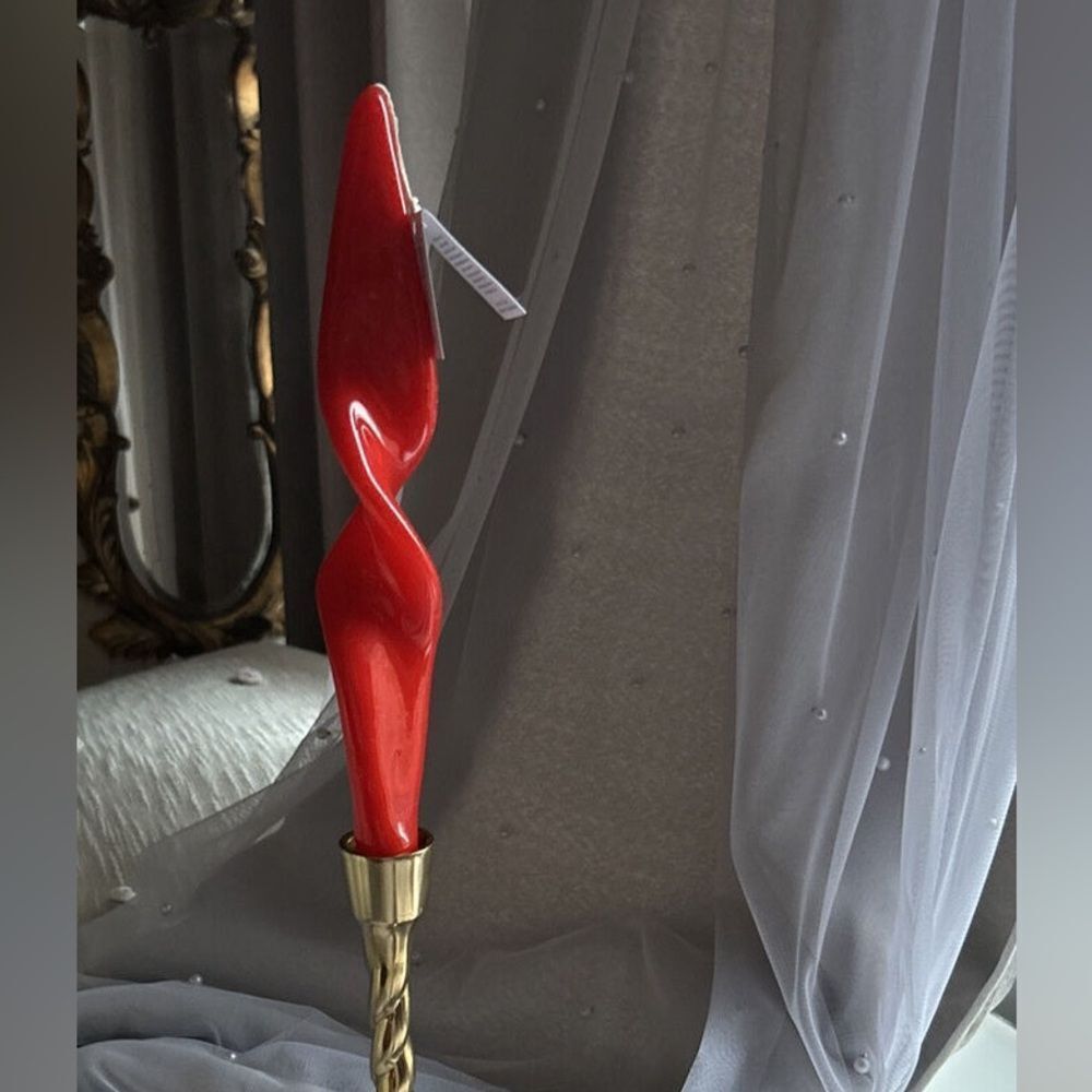 Anthropologie Glossy Twist Taper Candle (Sold Individually)